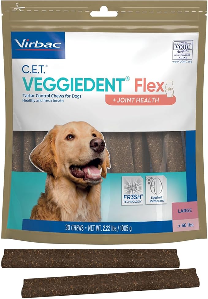 Virbac C.E.T. VEGGIEDENT Flex Tartar Control Chews by Virbac