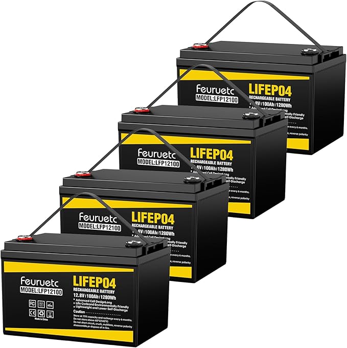 12V 100Ah LiFePO4 Battery by Saveupto50onFeuruetc