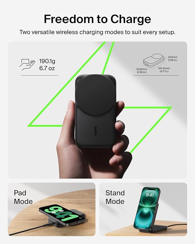 Belkin MagSafe Charger Compatible, 3-in-1 Charging Station, Qi2.2 25W Magnetic - Image 5