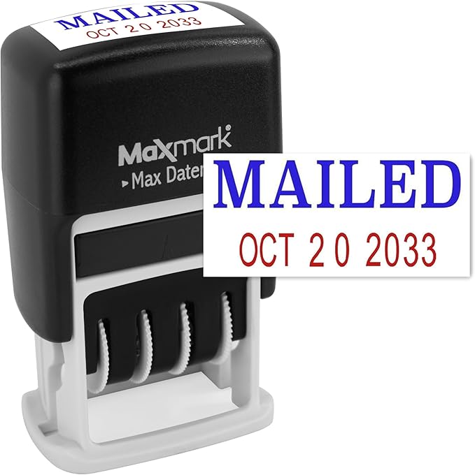 MaxMark Self-Inking Rubber Date Office Stamp by Maxmark