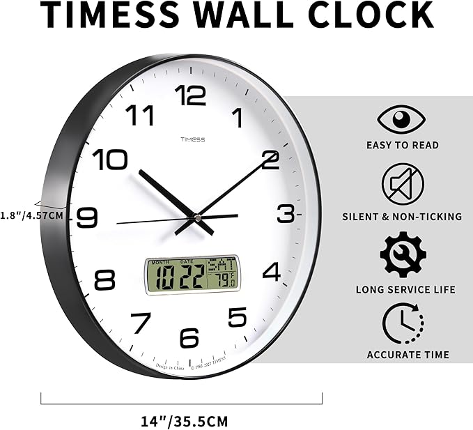 TIMESS Wall Clock, Ideal Modern Home, Office Decor - Image 5