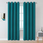 DUALIFE Dark Teal Curtains 84 Inch Length 2 Panels Set Grommet Curtain Drapes by DUALIFE