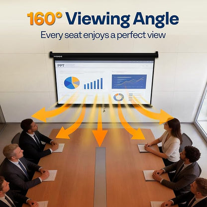 VIVOHOME 80 Inch 16:9 Pull Down Projector Screen, HD 4K Retractable Movie Screen - Image 7