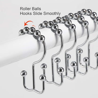 Shower Curtain Hooks, Goowin Shower Curtain Rings, Stainless Steel Shower - Image 5