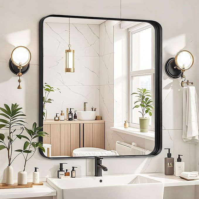 Fabuday Black Wall Mirror for Bathroom by Fabuday