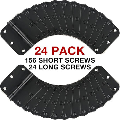 24 Pack Matte Black Door Hinges 3.5 x 3.5 Inch Interior 3 1/2 Inch Door Hinges - Image 6