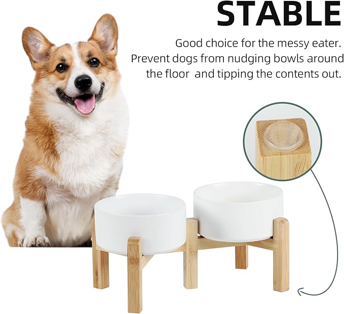Ceramic Raised Double Bowls Set - Image 6