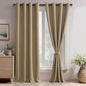 JIUZHEN Blackout Curtains with Tiebacks by JIUZHEN