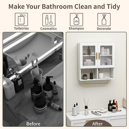 Wall Mounted Bathroom Storage Cabinet Medicine Cabinet - Image 4