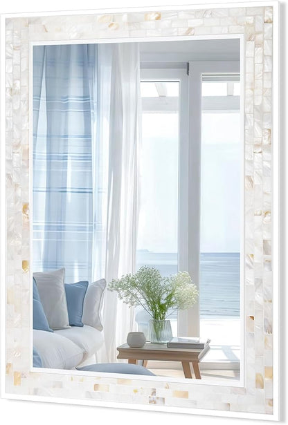Tanmicoshomy White 24 x 36 Inch Rectangle Bathroom Mirrors - Image 7