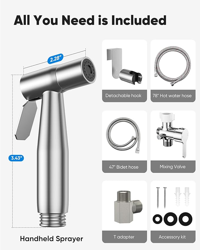 Arofa Hot and Cold Handheld Bidet Sprayer - Image 6