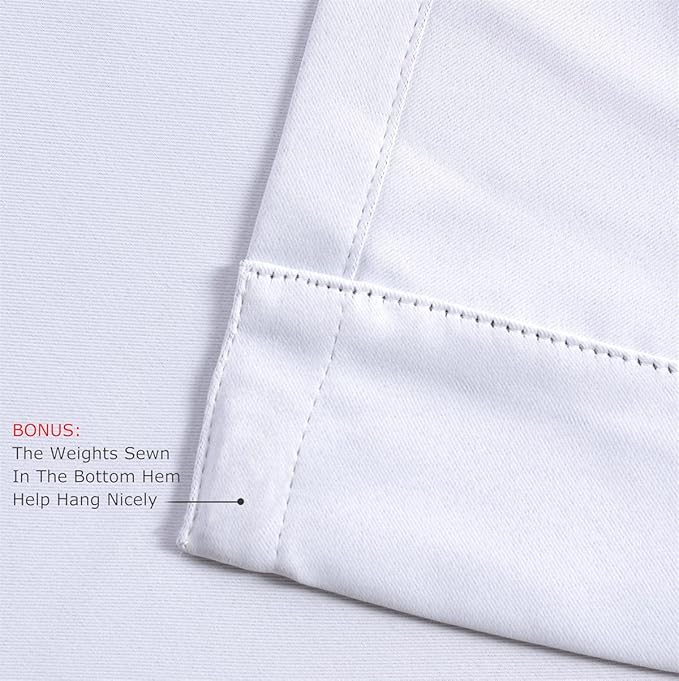 MIUCO Room Darkening Thermal Insulated Grommet Window Blackout Curtains - Image 4