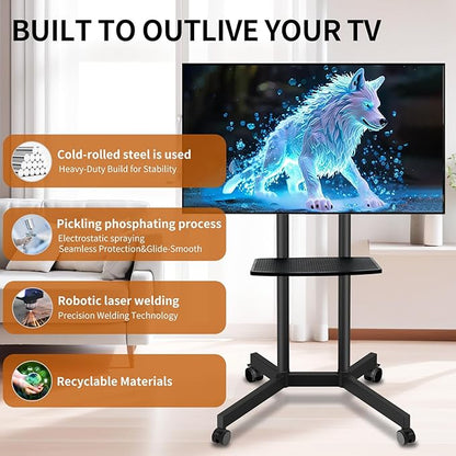 Solid Grace Rolling TV Stand - Image 7