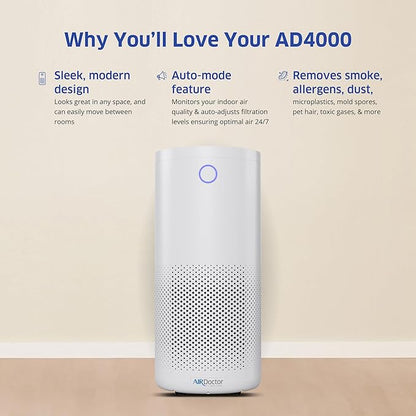 AirDoctor 4000 Air Purifier for Large Rooms | Triple filtration technology - Image 4