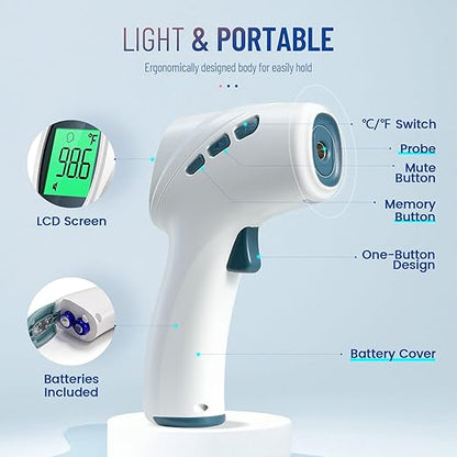 Touchless Thermometer for Adults, Digital Infrared Thermometer Gun - Image 5