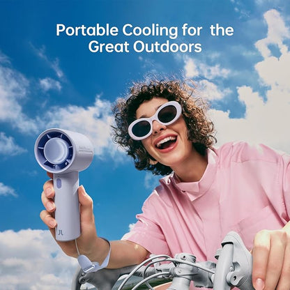 JISULIFE Portable Handheld Fan, 4000mAh Rechargeable Mini, 5 Speed Strong Wind - Image 7