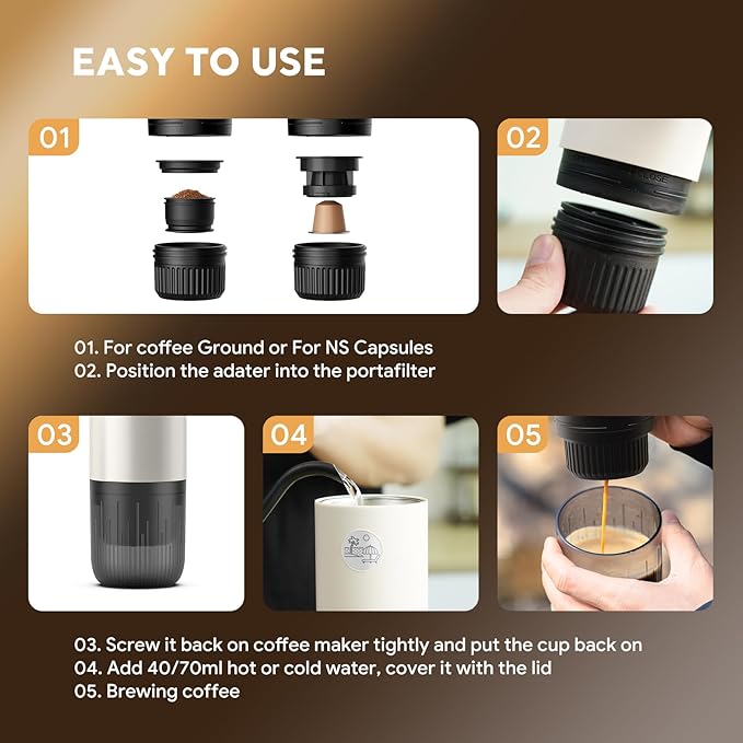 Portable Espresso Machine, Travel Coffee Maker - Image 7
