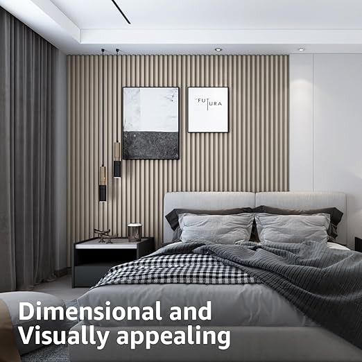 Art3d 8-Pack 96 x 6in. WPC Acoustic Slat Wall Panel - Image 5