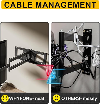 48'' Extension Extra Long Arm TV Wall Mount, Heavy Duty Full Motion TV Wall - Image 8