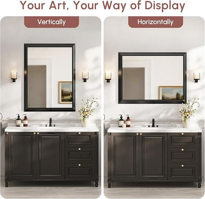 USHOWER Rectangular Bathroom Mirror, 30x40 Wall Mirror, Mirrors - Image 7