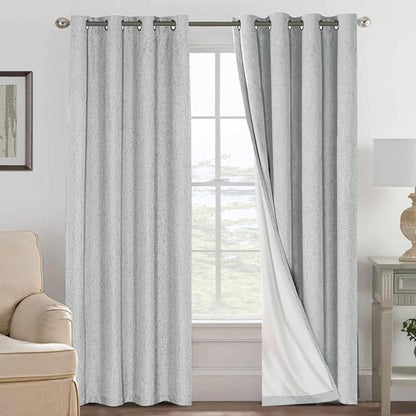 H.VERSAILTEX Linen Curtains 100% Blackout Curtains by HVERSAILTEX