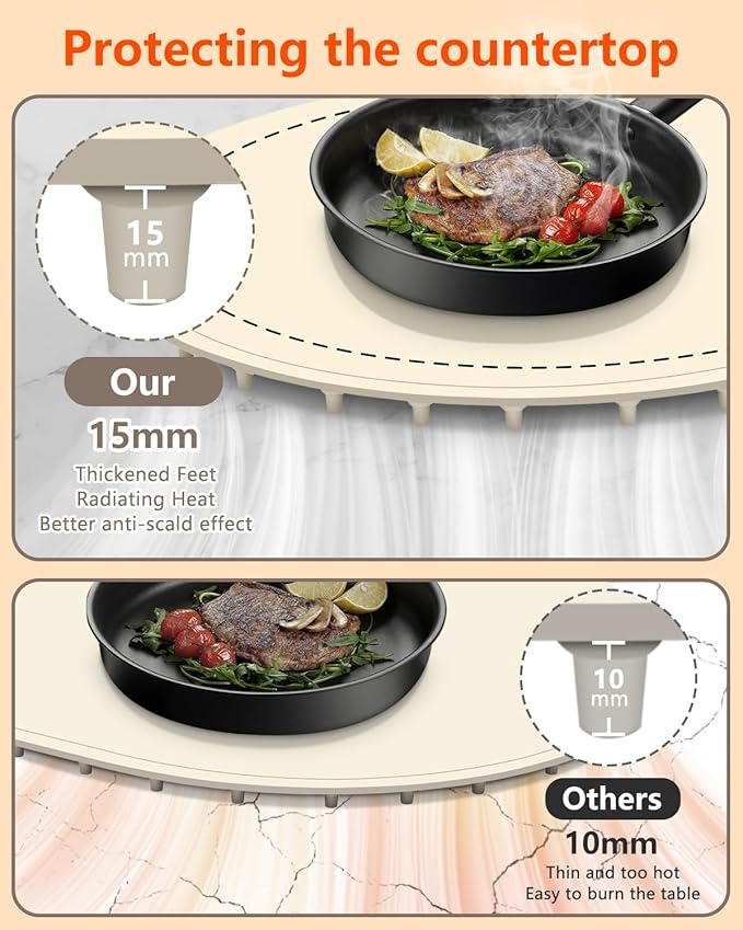 Warming Mat for Food with Adjustable Temperature Timer, 10S Fast Heating - Image 6