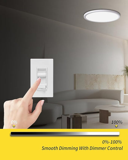 4Pack 12 Inch Dimmable LED Flush Mount Ceiling Light Panel, 24W 2520LM - Image 2