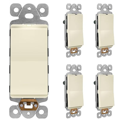 LIDER Minimalist Design Matte Finish Lighted Decorator Switch, Frameless Paddle by LIDER