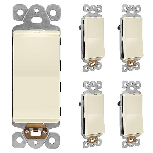 LIDER Minimalist Design Matte Finish Lighted Decorator Switch, Frameless Paddle by LIDER