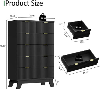 Xixini Fluted Dresser for Bedroom - Image 2