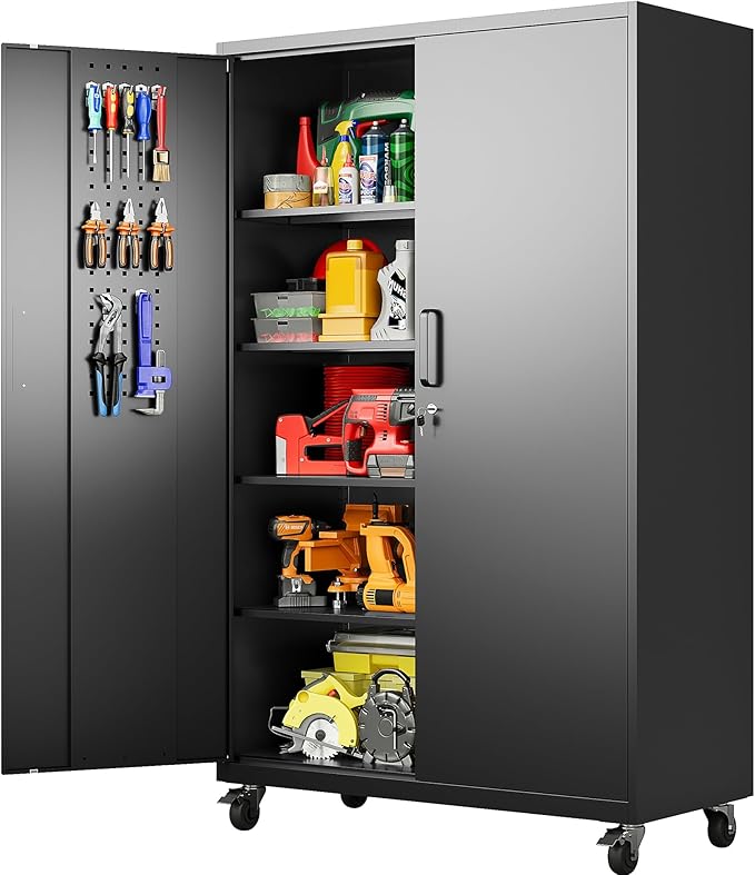 SISESOL Wide & Deep Metal Storage Cabinet by SISESOL