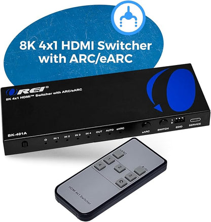 OREI 8K eARC HDMI 2.1 Switch 4x1, Switcher - Image 6