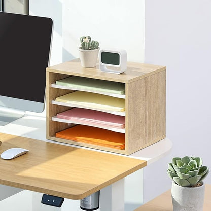 FITUEYES Wood Desk Paper Sorter Organizer - Image 3