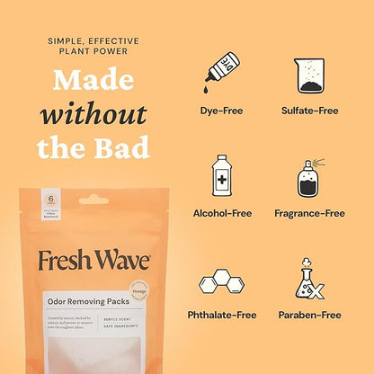 Fresh Wave Orange Odor Eliminating & Deodorizing Packs | Bag of 6 - Image 8