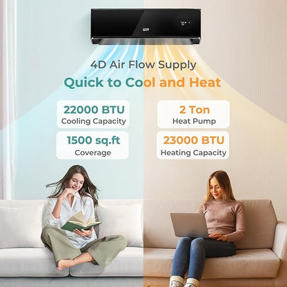 COSTWAY 24000 BTU Wifi Enabled Mini Split Air Conditioner & Heater, Energy - Image 8