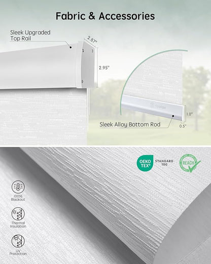 Yoolax Motorized Blinds with Remote, Electric Window Shades Compatible with - Image 5