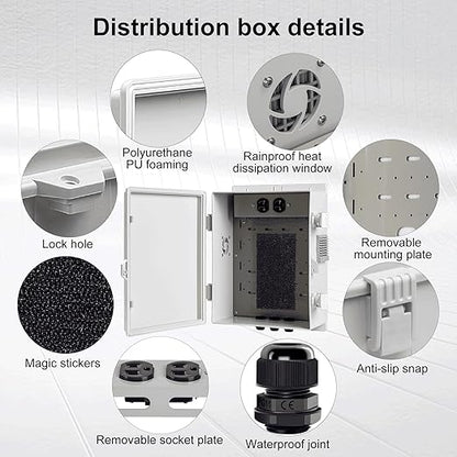 Namunanee Outdoor Electrical Junction Box, ABS Water Resistant Enclosure - Image 6
