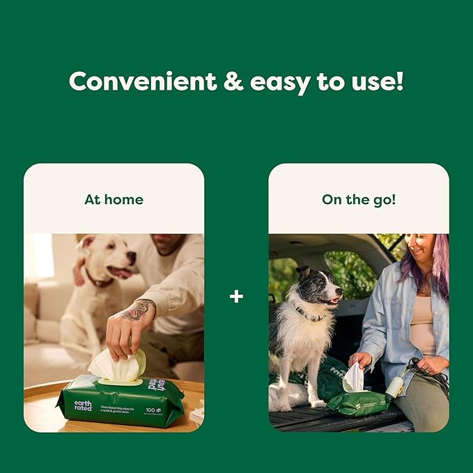 Earth Rated Pet Wipes for Dogs and Cats, Hypoallergenic, Cleaning and Hydrating - Image 8