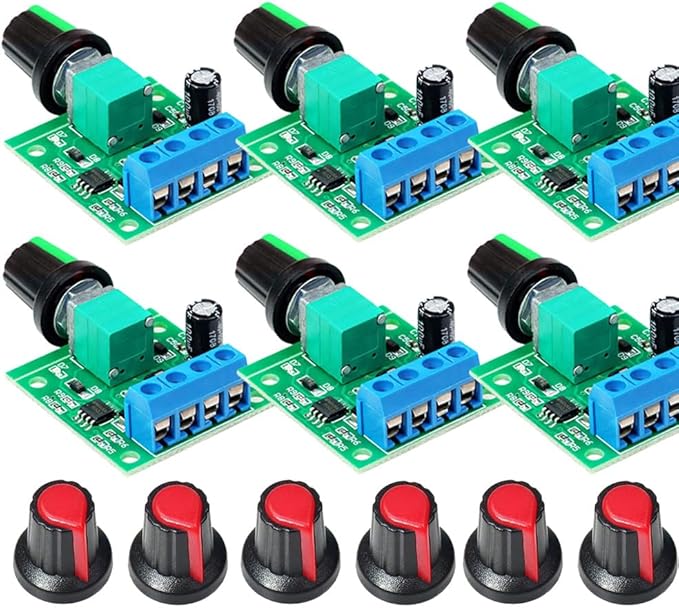 Gebildet 6pcs PWM Low Voltage Motor Speed Controller DC 1.8V/3V/5V/6V/12V 2A by Gebildet
