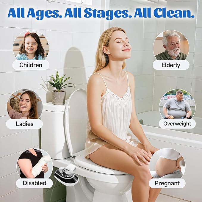 Toilet Attachment for Toilets Seat, Self-Cleaning Hot&Cold Water Bidet-Toilet - Image 2