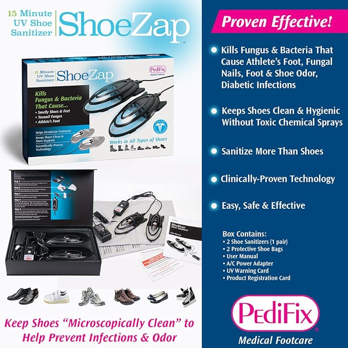 Pedifix ShoeZap Clinically Proven Germicidal Light Technology, 15 Minute UV - Image 7