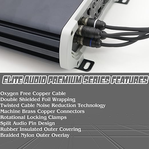 Elite Audio Premium Series 15ft. 6-Channel Car Audio RCA Cable – Double Shielded - Image 2