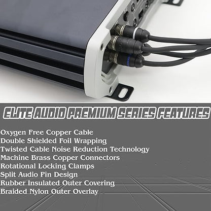 Elite Audio Premium Series 15ft. 6-Channel Car Audio RCA Cable – Double Shielded - Image 2