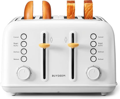 BUYDEEM DT640 4-Slice Toaster, Extra Wide Slots, Stainless Steel by BUYDEEM