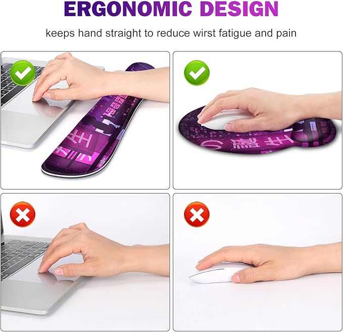 Gaming Mouse Pad, Large Desk Mat, Cute Desk Pad, 4in1 XXL Mousepad + Keyboard - Image 3
