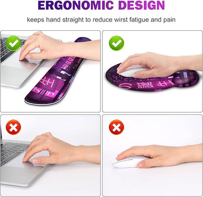 Gaming Mouse Pad, Large Desk Mat, Cute Desk Pad, 4in1 XXL Mousepad + Keyboard - Image 3