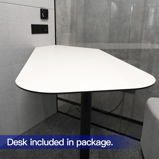 Soundproof Office Pod Booth Black, - Image 7