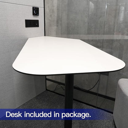 Soundproof Office Pod Booth Black, - Image 7