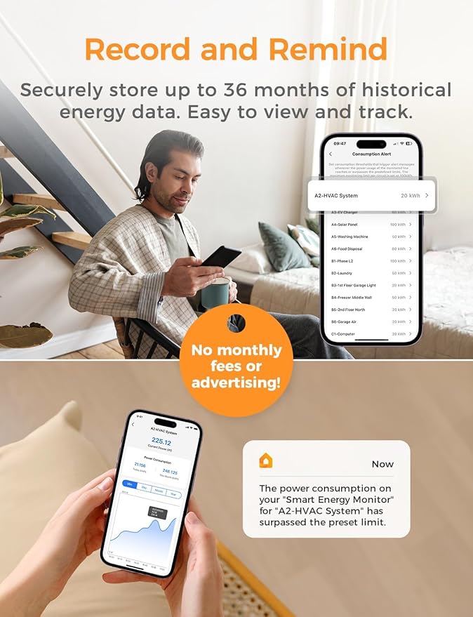 Smart Home Energy Monitor Supports Home Assistant, Real-Time Accurate Energy - Image 7