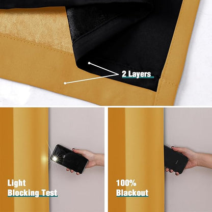 ChrisDowa 100% Blackout Curtains 80 inch Long - Image 4